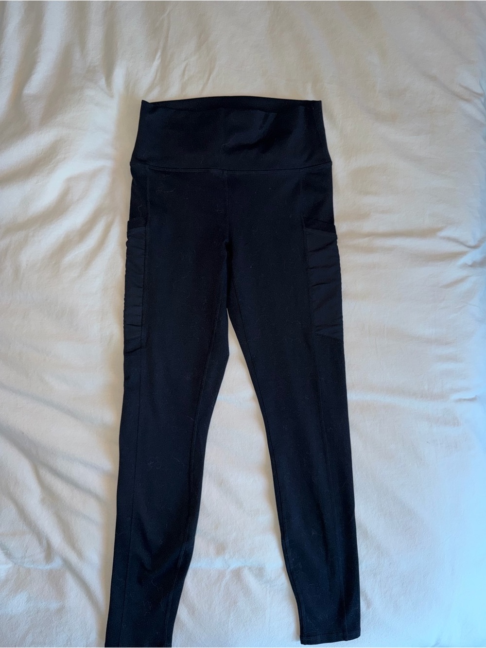 Fabletics Black High-Waist Leggings with Side Pockets